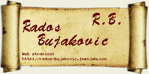Radoš Bujaković vizit kartica